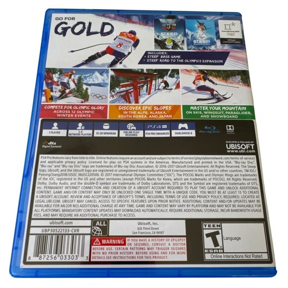 Steep Winter Games Edition PlayStation 4 PS4 Video Game Ubisoft - Picture 2 of 3